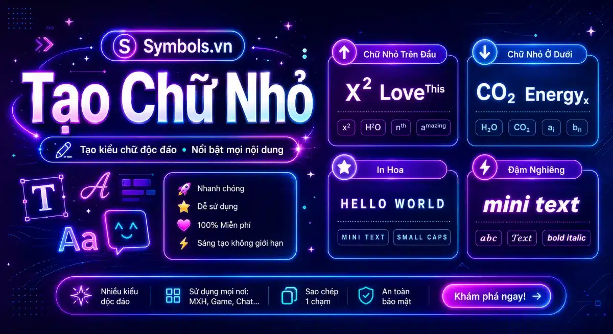 Tạo Chữ Nhỏ
