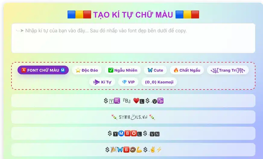 Cách Tạo Chữ Có Màu