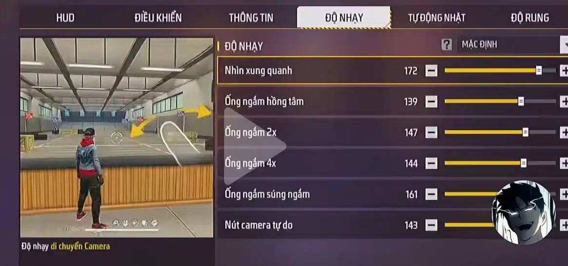 Độ nhạy FF OB54 vip max