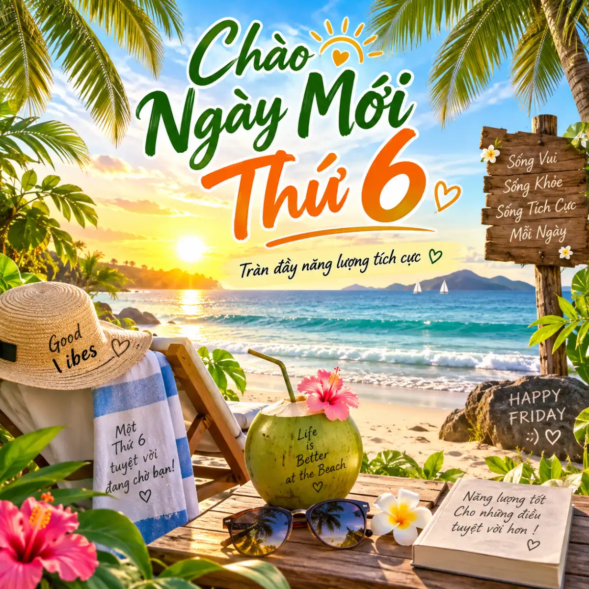 Hình ảnh chào ngày mới thứ 6 đẹp