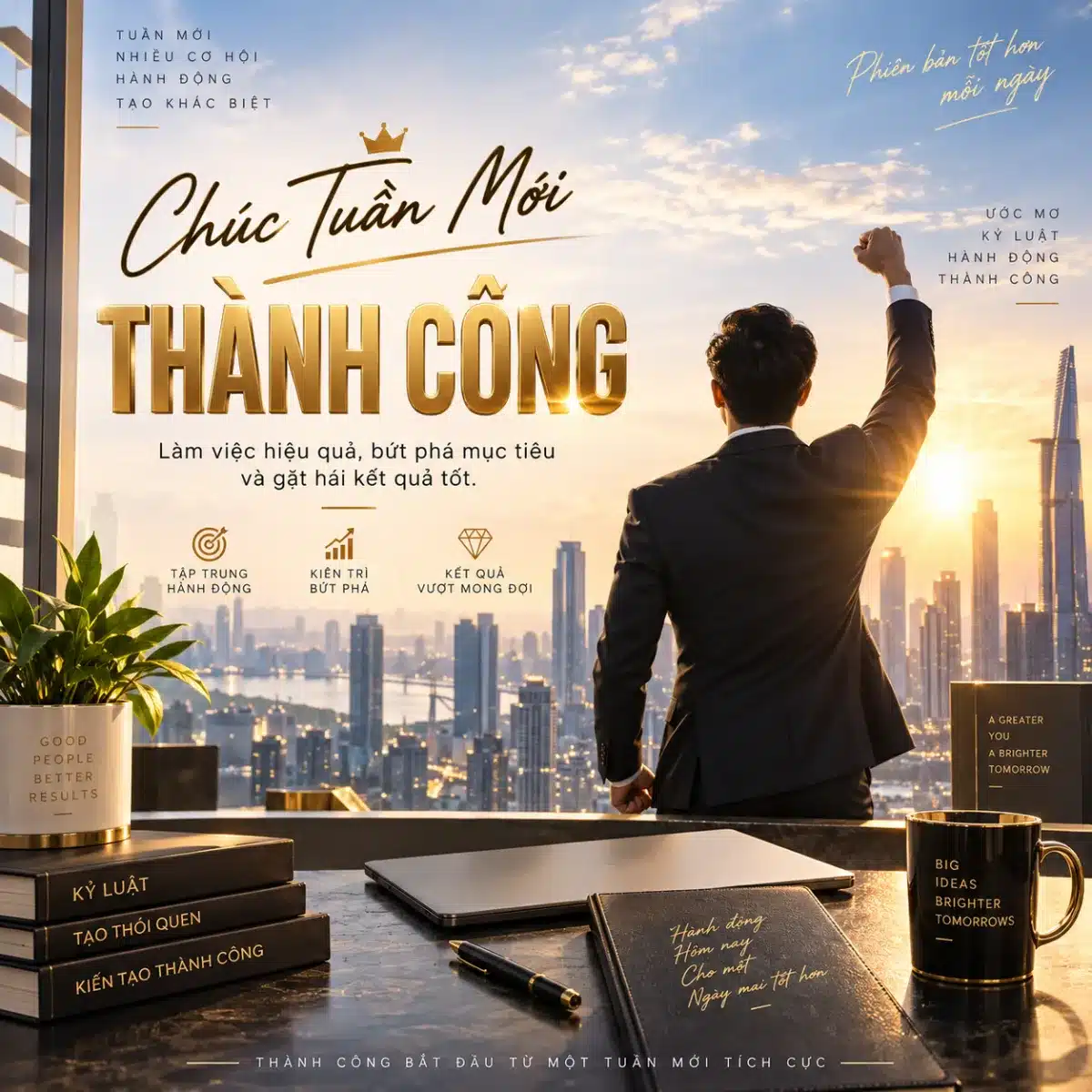 Hình ảnh chúc đầu tuần thành công