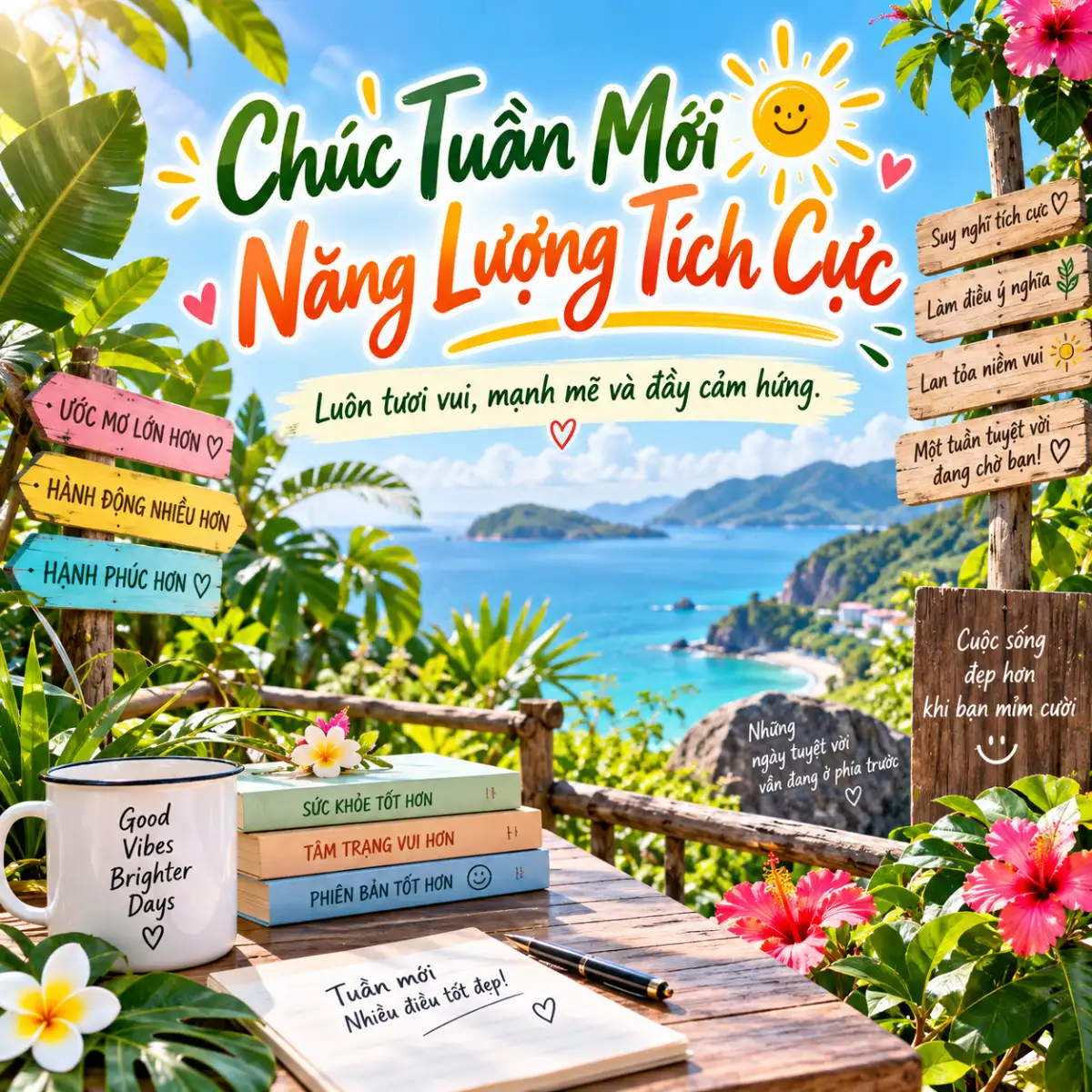 Hình ảnh chúc tuần mới năng lượng tích cực