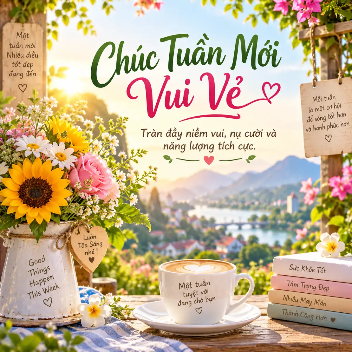 Hình ảnh chúc tuần mới vui vẽ