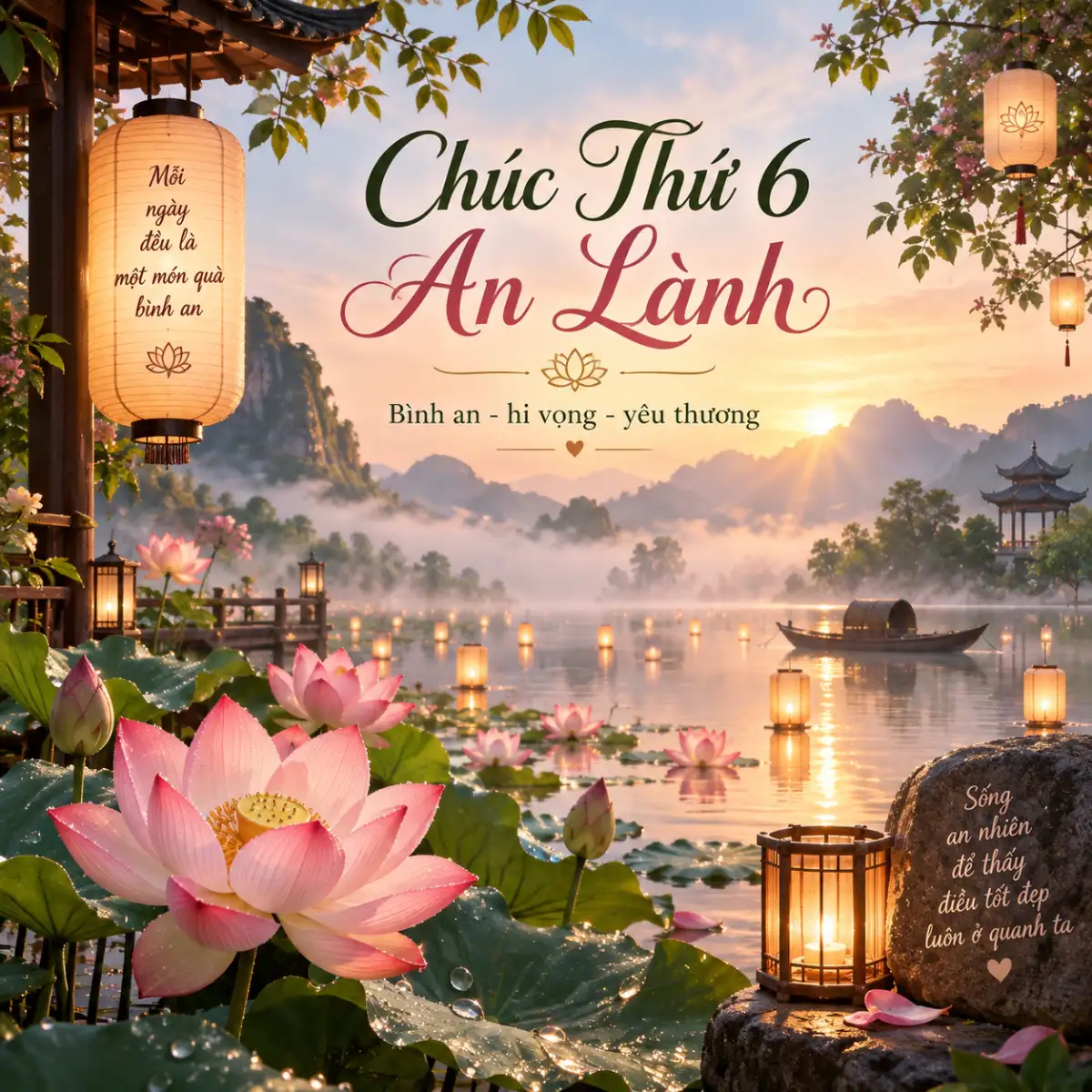 Hình ảnh lời chúc ngày thứ 6 an lành