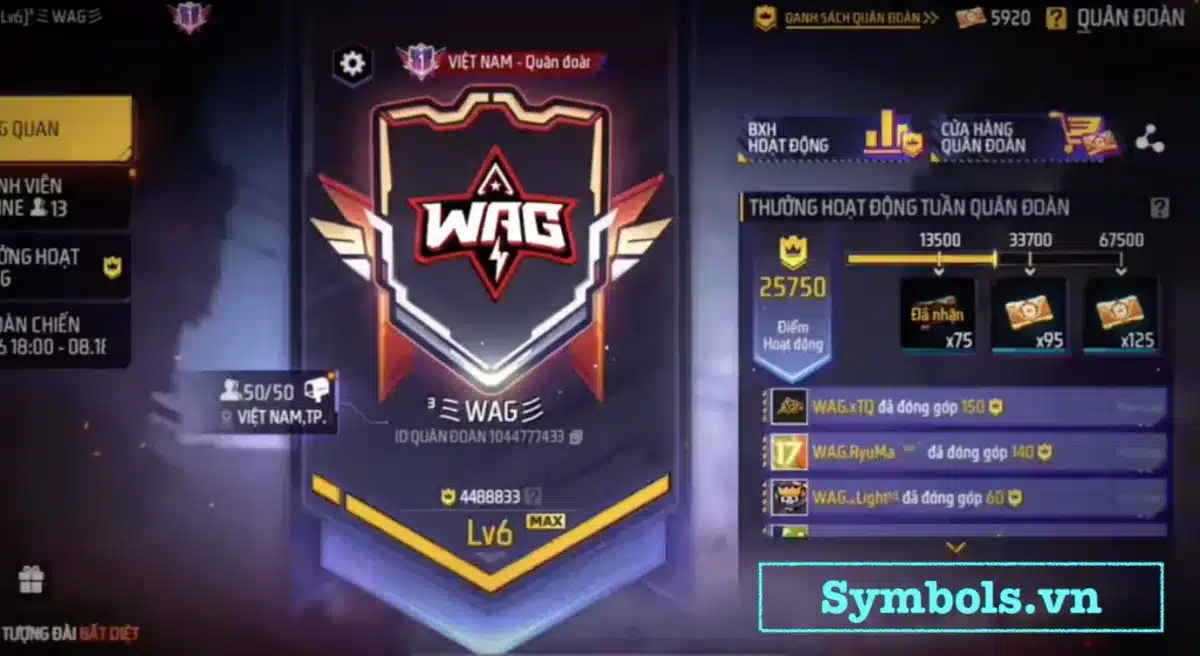 Kí Tự Đặc Biệt WAG