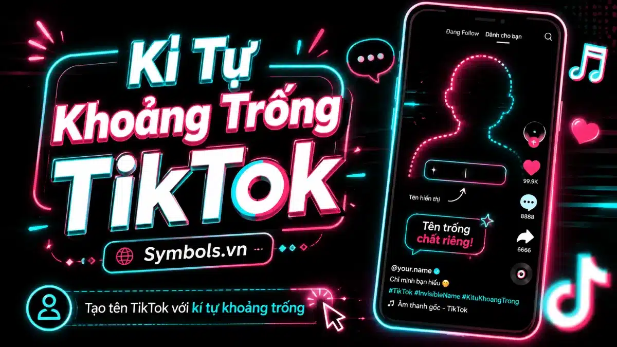 Kí Tự Khoảng Trống TikTok