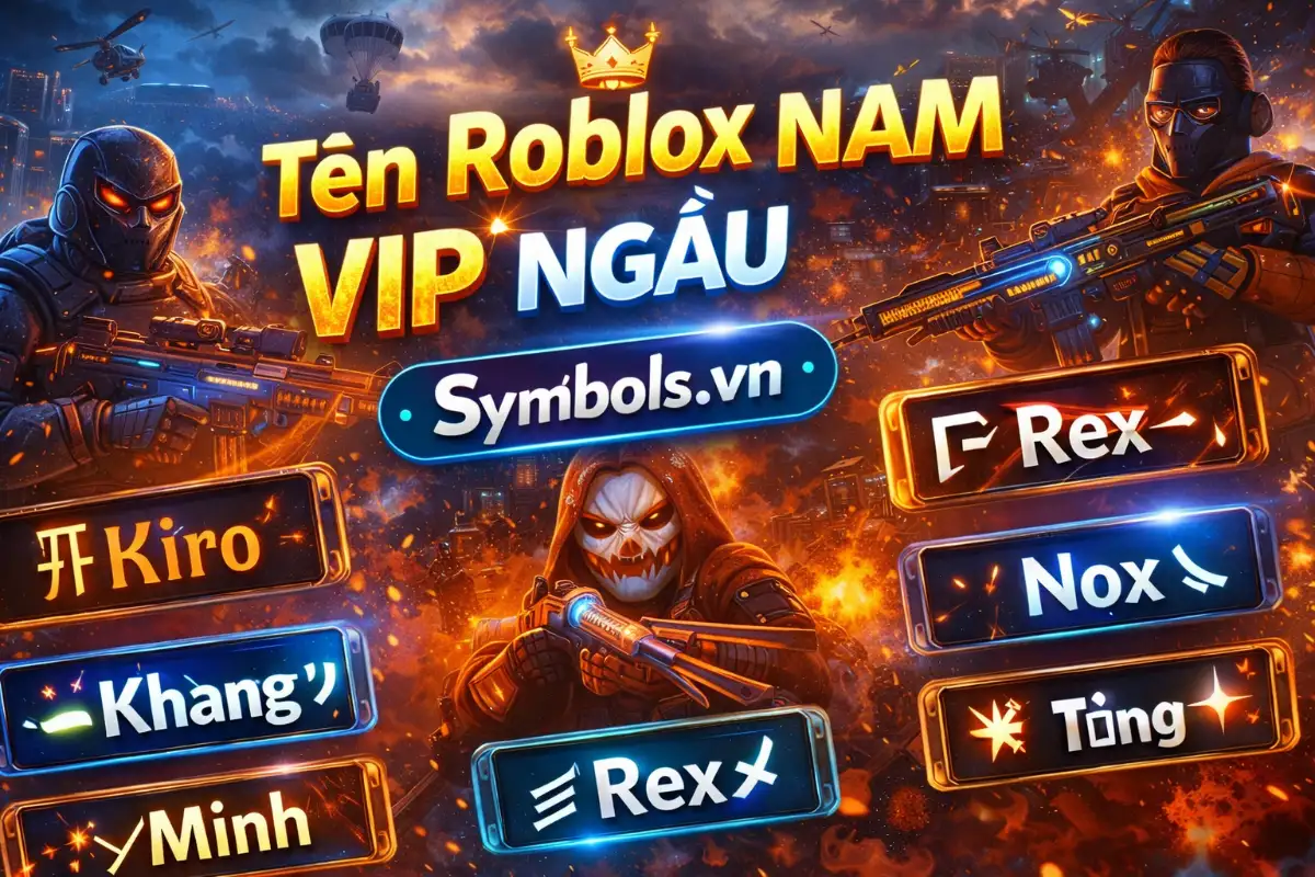 Tên Roblox Ngầu Nam