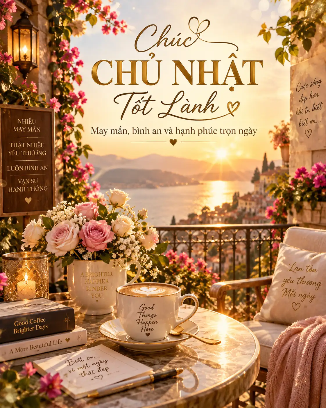 Ảnh chúc chủ nhật tốt lành