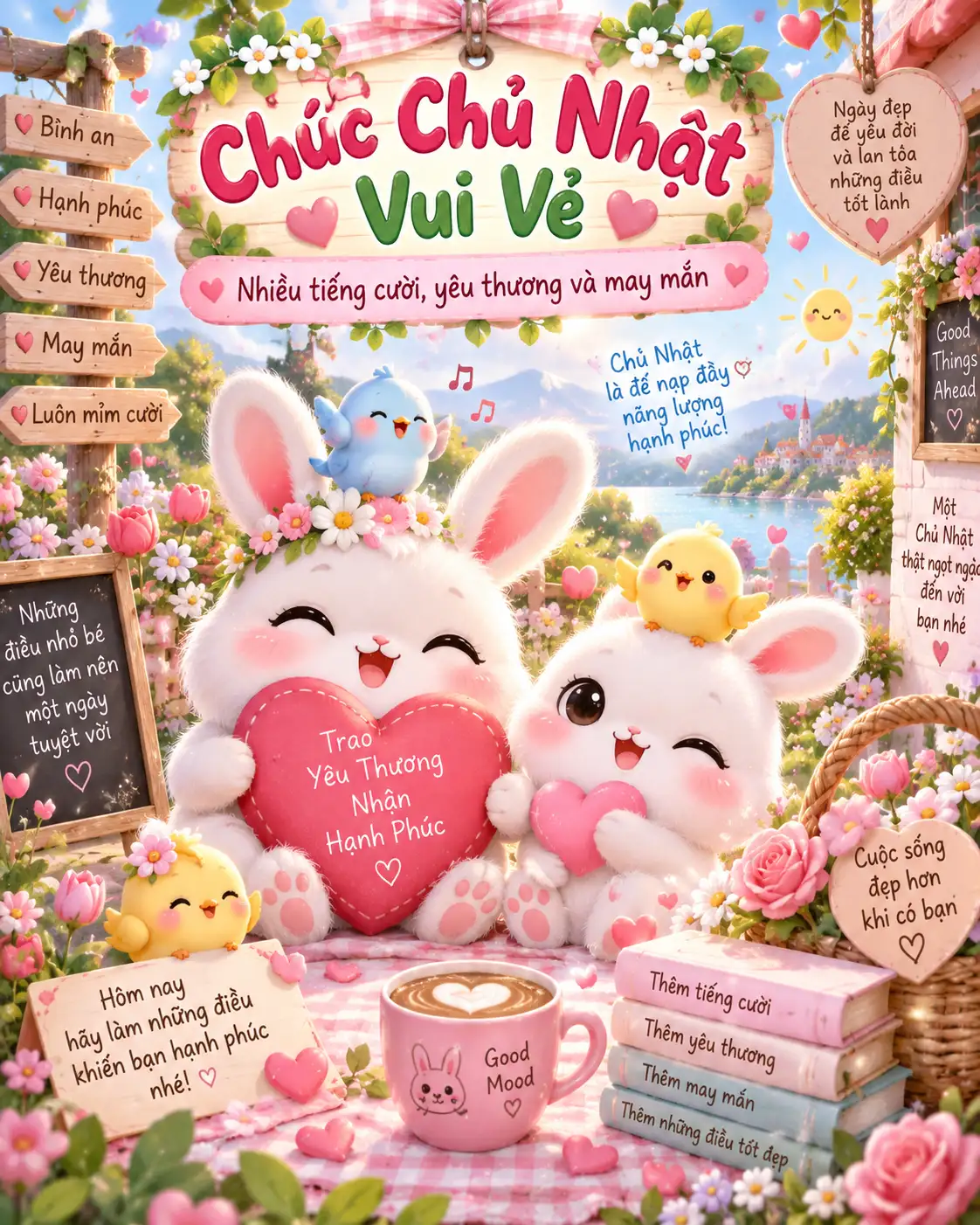 Ảnh chúc ngày chủ nhật vui vẻ