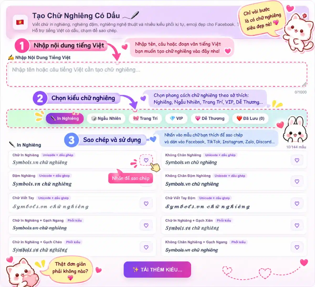 Cách tạo font chữ nghiêng đẹp