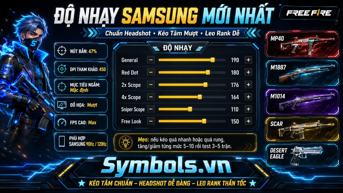 Độ Nhạy FF Samsung VIP Max