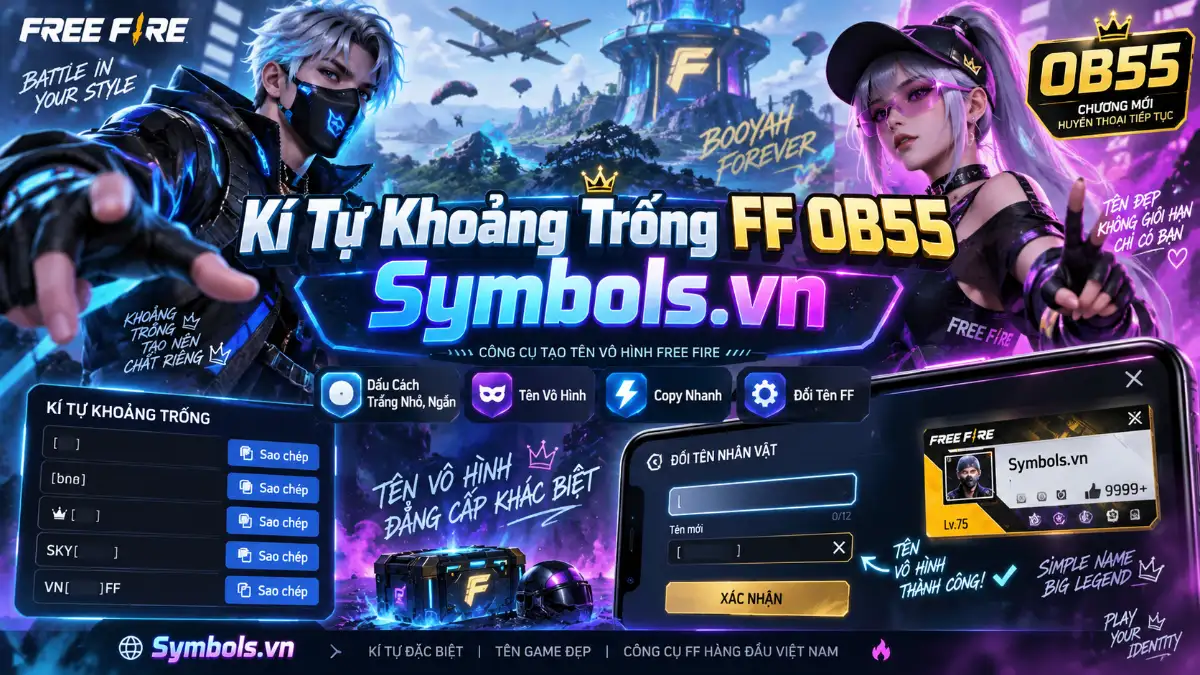 Ký Tự Khoảng Trống OB55