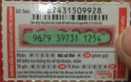 Card Viettel 50k free có số seri
