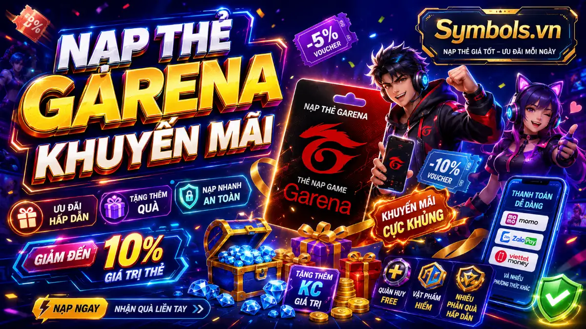 Nạp Thẻ Khuyến Mãi Garena