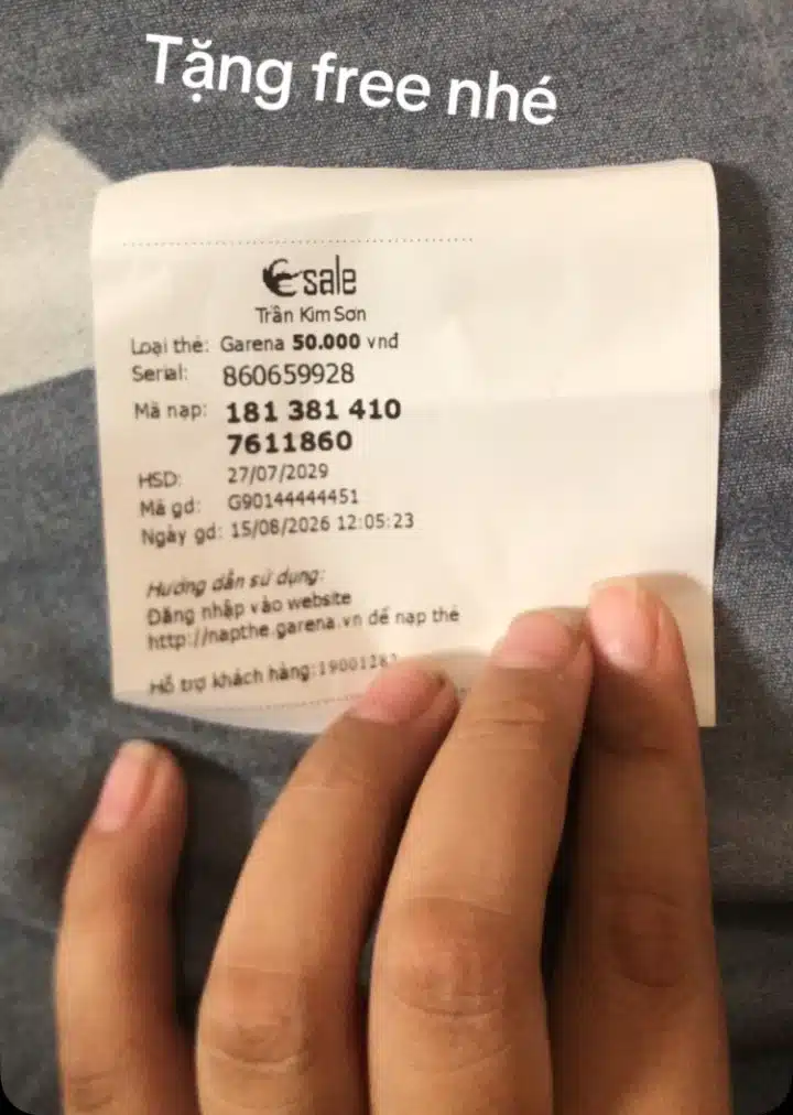 Thẻ Garena 50k