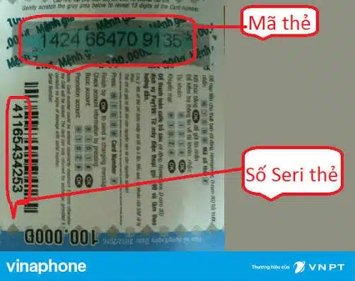 Ảnh thẻ cào 100k Vinaphone
