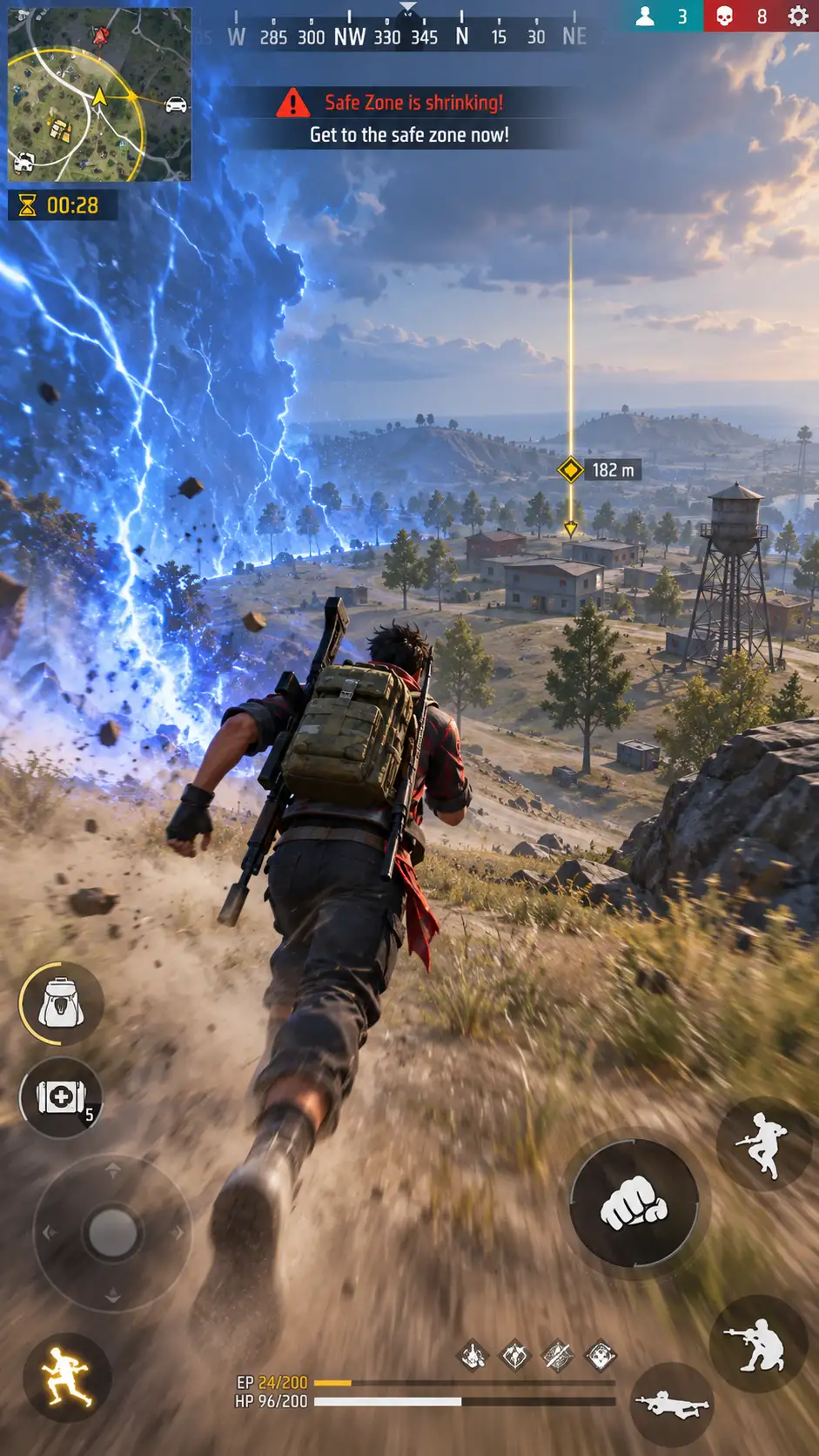 Ảnh Chạy Bo Cuối Giữa Chiến Trường Free Fire