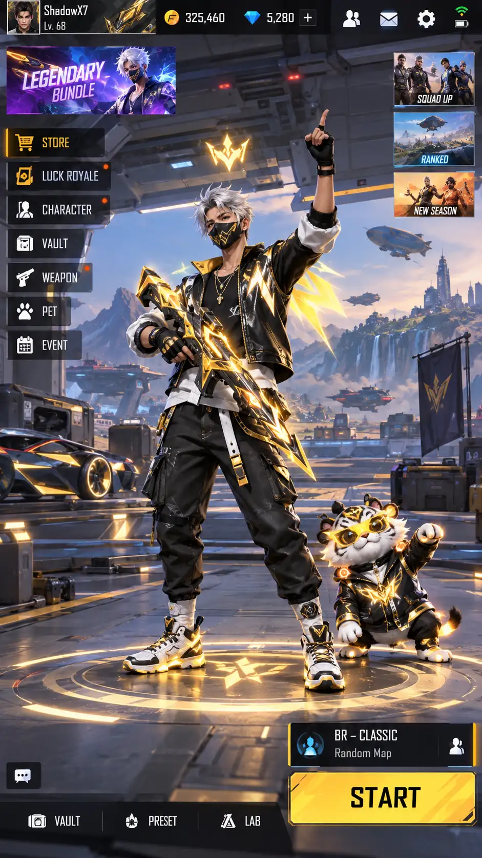 Ảnh Nhân Vật Free Fire Tạo Dáng Ở Sảnh Chờ