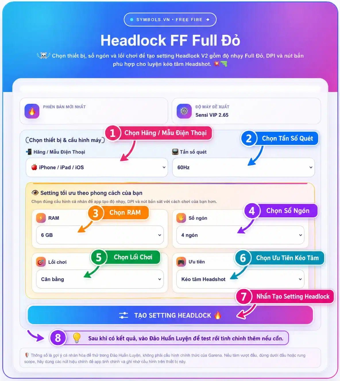 Cách Dùng App Headlock FF