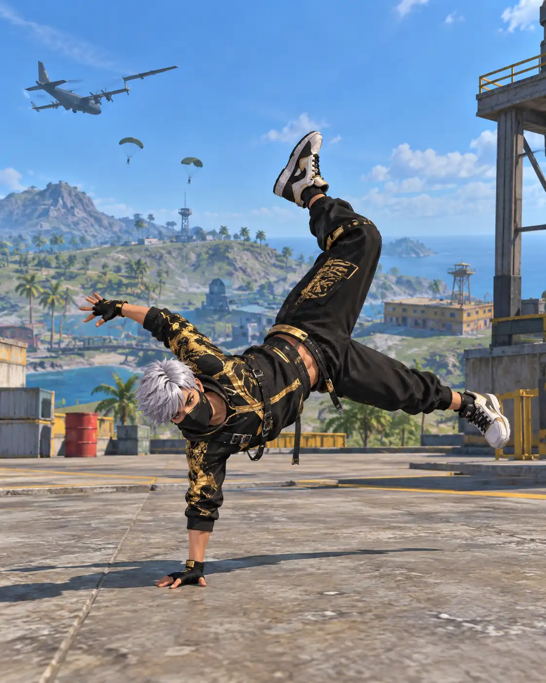Hình Breakdance Giữa Đảo Free Fire