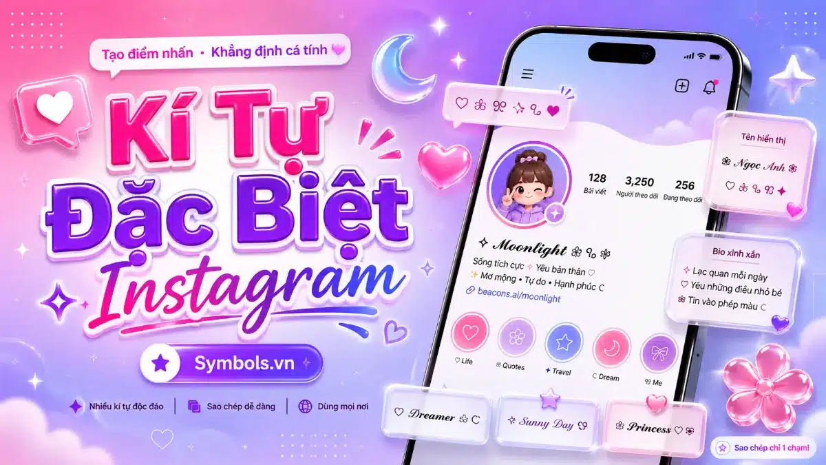 Kí Tự Đặc Biệt Instagram