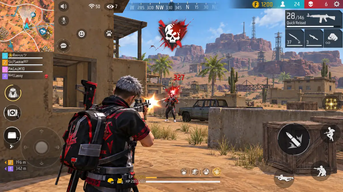 Ảnh Headshot FF ở bản đồ sa mạc