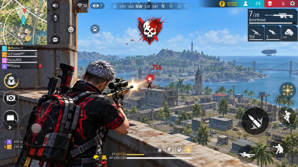 Ảnh Sniper headshot Free Fire từ xa