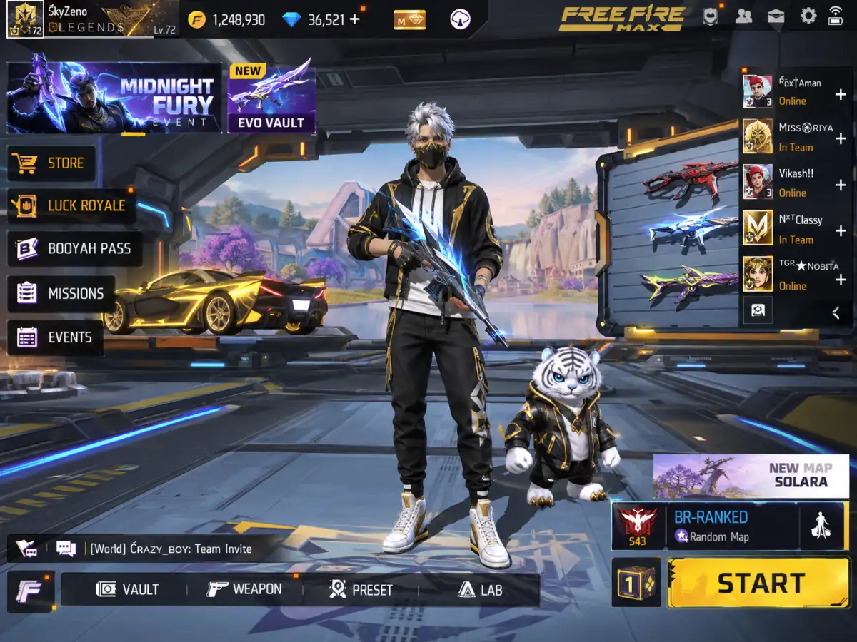 Ảnh sảnh chờ Free Fire cơ bản giống trong game