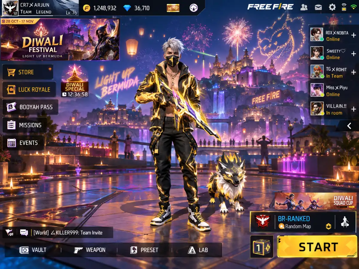 Ảnh sảnh chờ Free Fire theo sự kiện