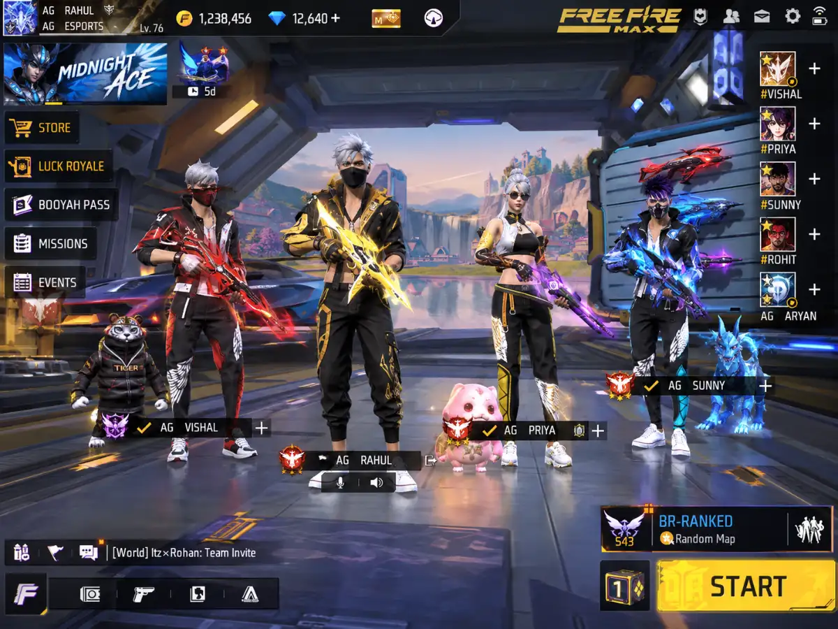 Ảnh sảnh chờ squad 4 người Free Fire