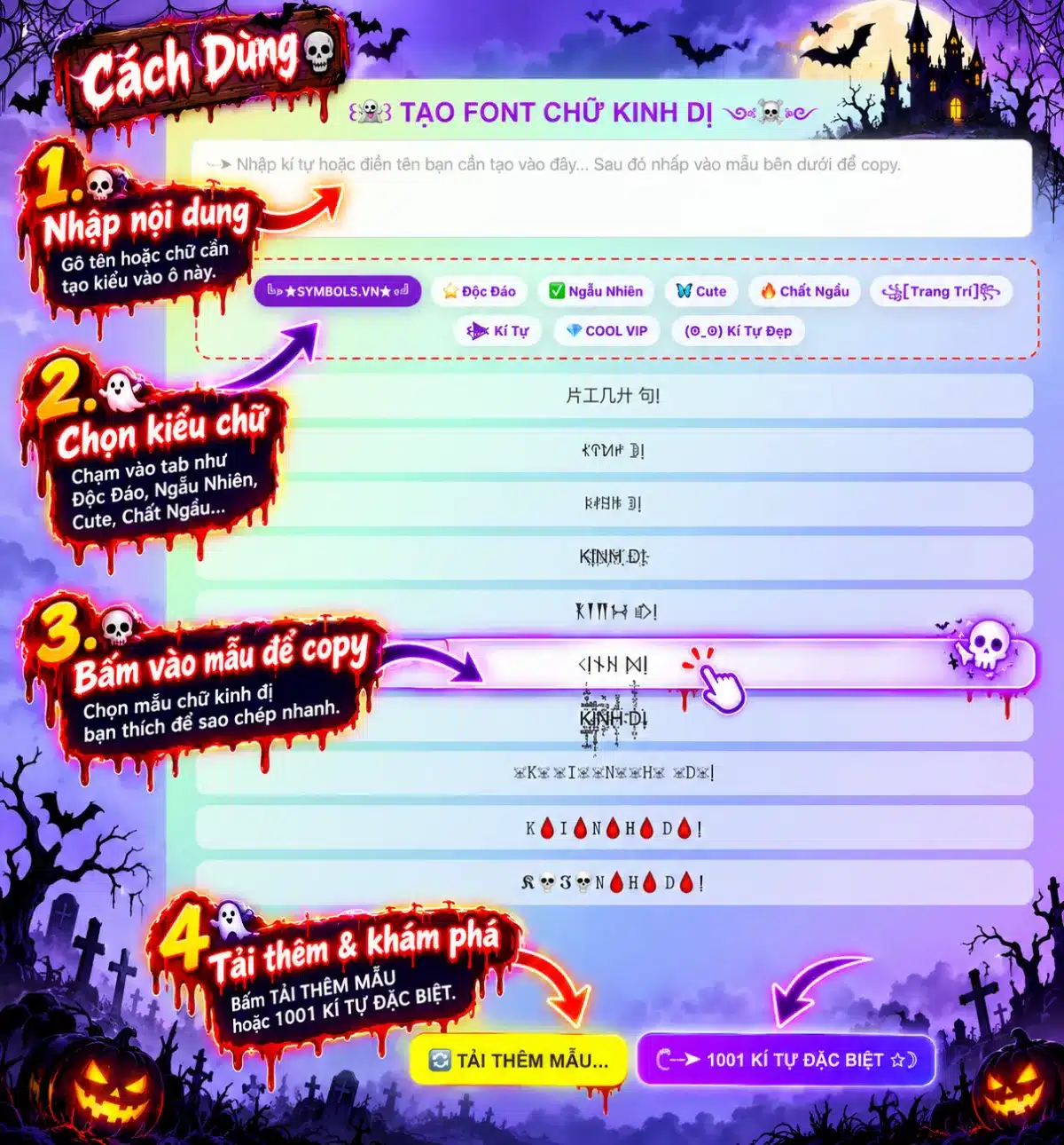 Cách Tạo Font Chữ Kinh Dị Online