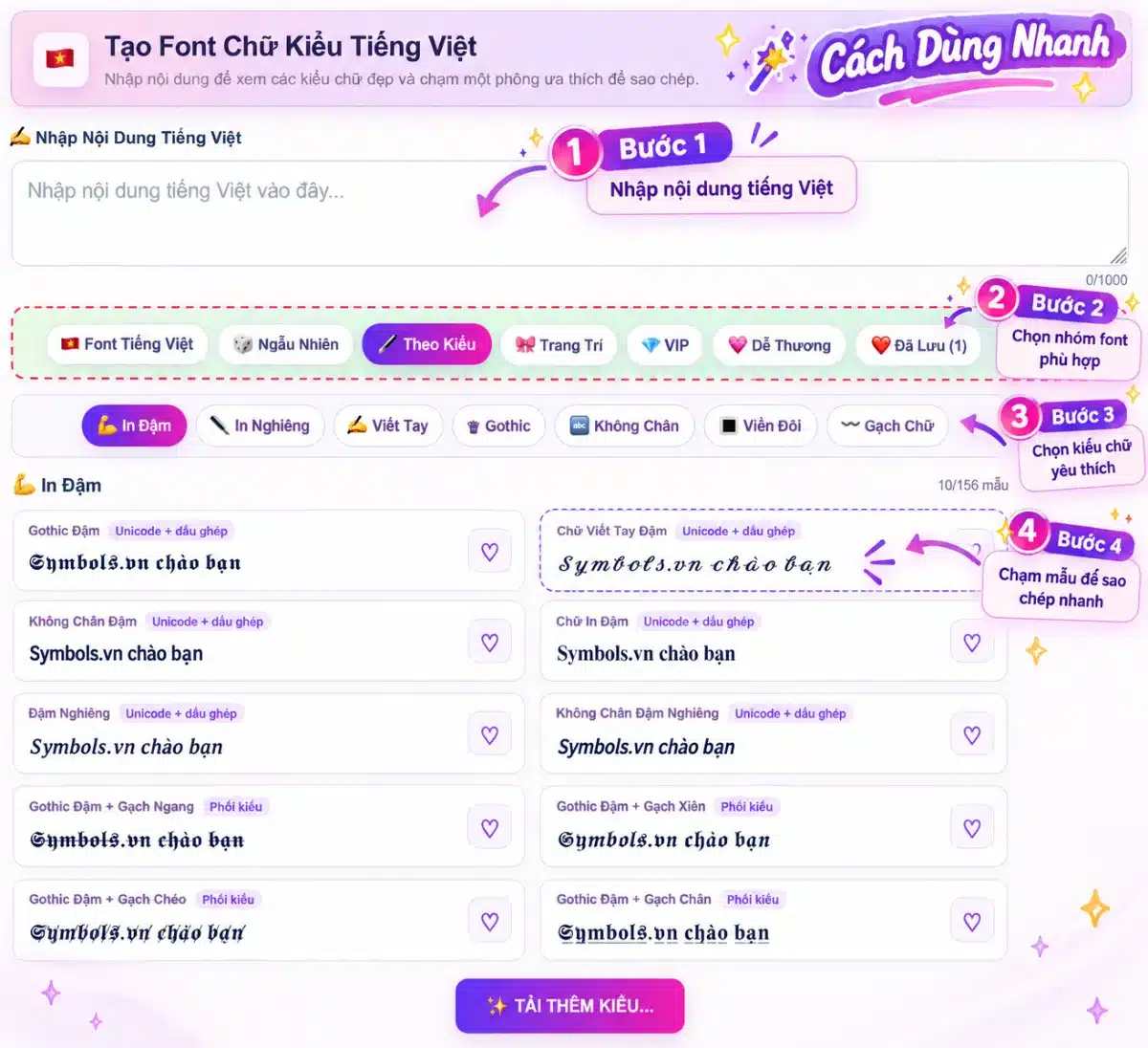 Cách Viết Font Chữ Đẹp Online Tiếng Việt