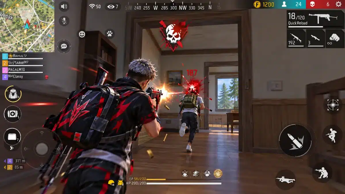 Hình Khoảnh khắc headshot FF trong nhà