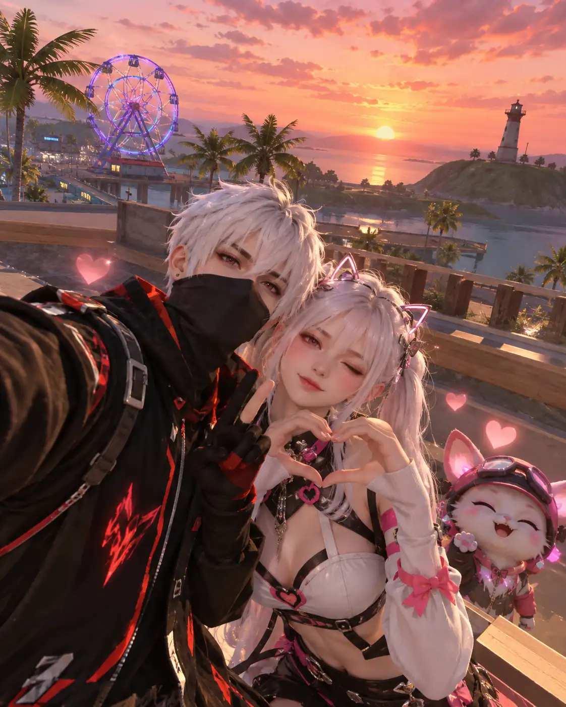 Hình Selfie Cặp Đôi Free Fire Lãng Mạn