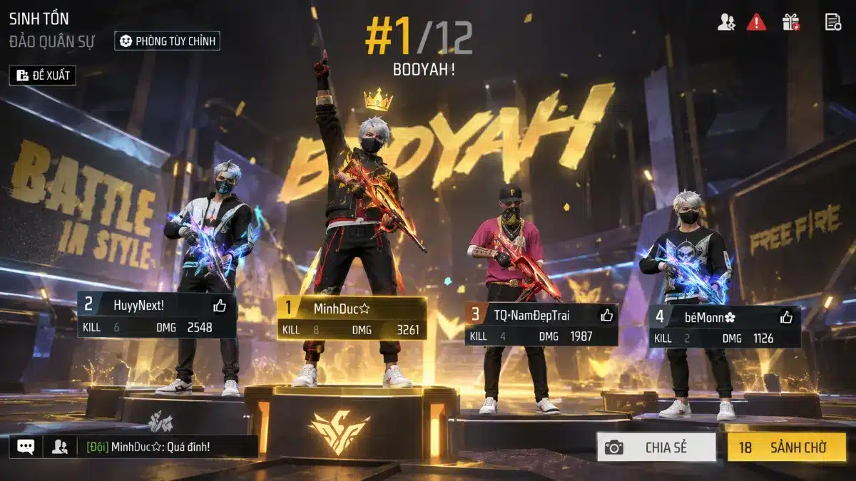 Hình Top 1 Free Fire MVP Giữa Băng Tuyết