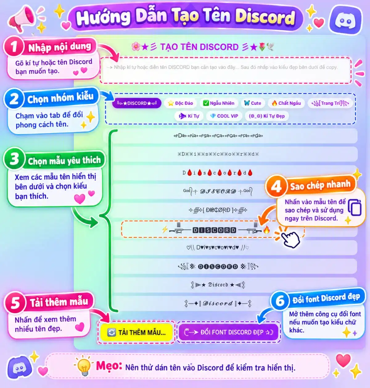 Hướng Dẫn Tạo Tên Discord Dễ Thương